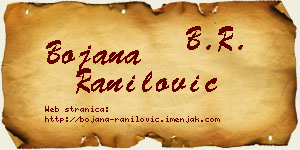 Bojana Ranilović vizit kartica